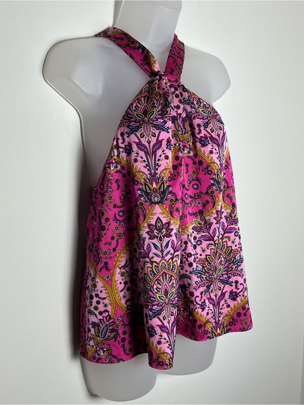 Rachel Zoe Pink Purple Floral Paisley Print Blouse Medium